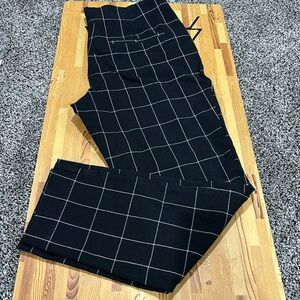 Black and white work pants